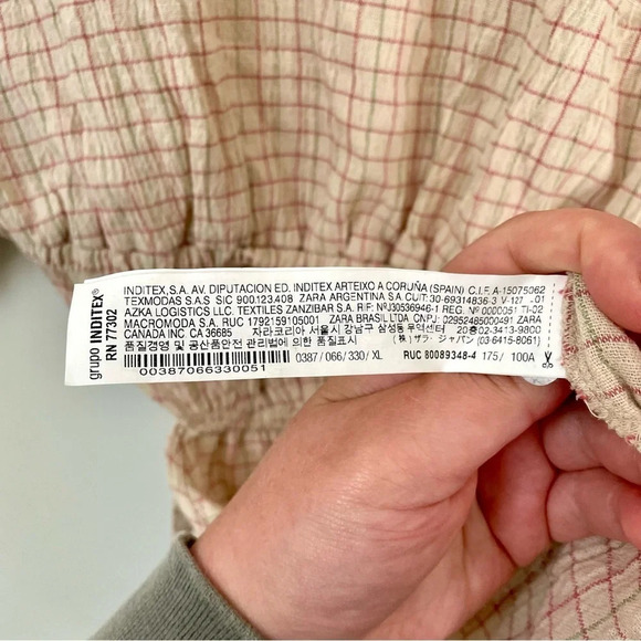 Zara Cut  Out Linen Blend Dress - Picture 8 of 8